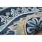 Homeroots 5 ft. Round Blue Floral Medallion Area Rug 396267 - alternate 4